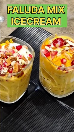 # faluda mix with icecream #summer vibes #mouth watering #delicious