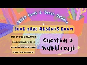Question 5 | ESS June 2025 Regents