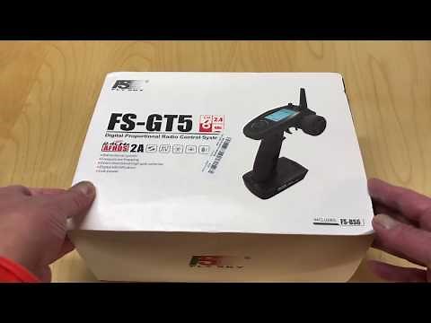 Flysky FS-GT5 radio transmitter unboxing and walkthrough