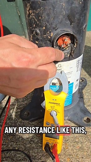 HVAC Technician shows how to check if a compressor is grounded. We call it a "Scratch Test". We can further test the compressor by checking the ohms rating between common, run and start. #HVACExperts #hvactechnician #hvacapprentice Working with electricity can be extremely dangerous and should only be performed by a qualified professional. | Alex Ivey