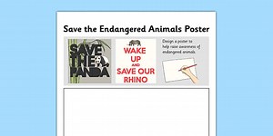 Automata Animals - Save the Endangered Animals Poster Home Learning Task
