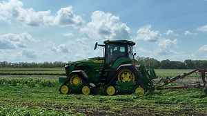 20K views · 1.8K reactions | We took a John Deere 8RX 410 track tractor into the field with a customer, to demonstrate its power, efficiency, maneuverability and cutting-edge precision ag technology. | Leading Edge Equipment | Facebook