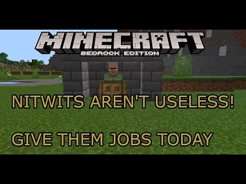 Employing Nitwits - Minecraft Bedrock -WORKING 1.18