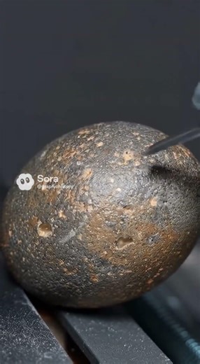 Cutting Master 😱 Perfectly Sliced Geode Exposes Jaw-Dropping Ruby Crystals 💎 #geode #skills #viral