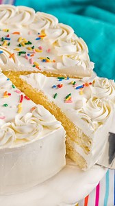 The Most Amazing Vanilla Cake is moist and flavorful and made completely from scratch. It's the best homemade vanilla cake you'll ever have! And it's easy to make too! https://thestayathomechef.com/most-amazing-vanilla-cake/ | The Stay At Home Chef