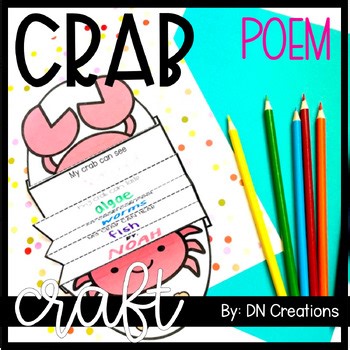 Crab Poem Craft l Ocean Animal 5 Senses Activity | Five Senses