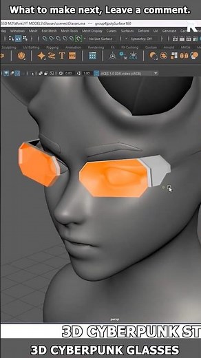 Quick Maya Tutorial #cyberpunk #3dmodeling #maya #3dart #shorts #lowpoly #mayatutorial