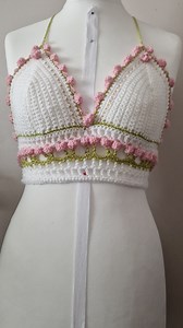 Crochet Flower Bralette - Etsy