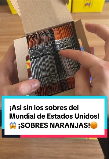 ¡LOS SOBRES DEL MUNDIAL EN EE.UU. SON NARANJAS! 🇺🇸🟠😱 #panini #fifaworldcup #argentina #uruguay #futbol