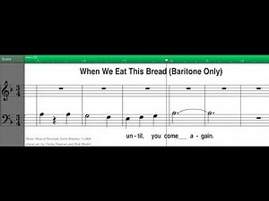 When We Eat This Bread (Baritone), Mass Of Renewal, Curtis Stephan
