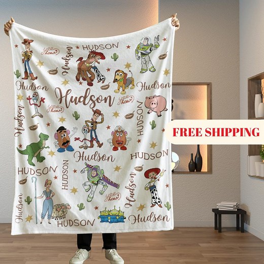 Toy Story Blanket, Baby Shower Gift, Customizable Blanket, Disney Blanket, Disney Home Decor, Woody and Buzz Blanket, Woody Sherpa Blanket - Etsy