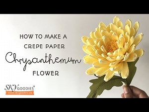 How to make a Crepe Paper Chrysanthemum Flower - Easy step-by-step detailed tutorial