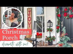 Outdoor Christmas Decorating / Christmas Front Porch Decorate With Me 2021