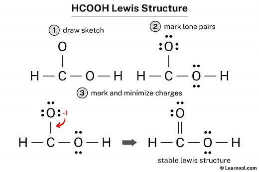 HCOOH Lewis structure - Learnool