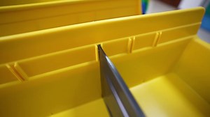 Shelving Organizer Plastic Stackable Bins Shop Use Display Hanging Crate Plastic Tool Storage Bin