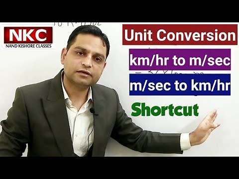 Unit Conversion - km per hour to m per second and m per second to km per hour - Shortcut Trick