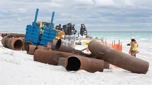 $35 million plan to pump sand onto Pensacola Beach getting underway