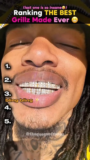 Ranking THE BEST Grillz Made Ever 😬✨‼️ #ranking #grillz #teeth #tiktoktrend #bling