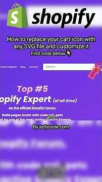Replace Cart Icon with Custom SVG | Full Customization (Color & Size)