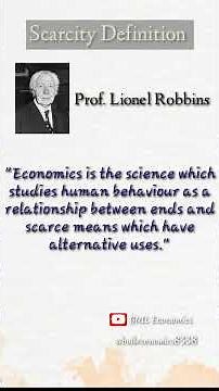 Scarcity Definition of Economics// Prof. Lionel Robbins//For UGC-NET, PhD, SSB, Entrance Exam
