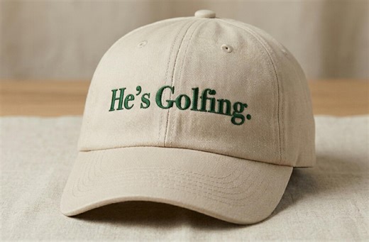 Funny He's Golfing Hat Embroidered, Golf Wife Cap, Girlfriend Gift, Women Golf Hat, Trendy Dad Cap Humor Gift - Etsy