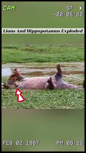 Lions and Hippopotamus Exploded. #wildanimals #animals #foryou | Wild Animals