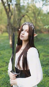 In the woods of Rivendell🌿 : : #elf #elfcosplay #vikings #viking #redheart #margretwolf #wolf#netflix #goodday #yule #vallhalla #nordic #ragnarok #valkiria #valkyrie | MargaretWolf