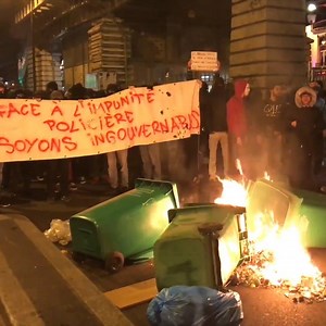 Anti-police brutality protests boil over into downtown Paris. | VICE News