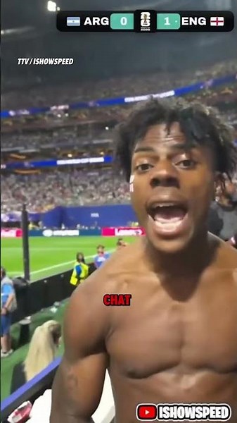 England fan throws can at IShowSpeed during the World Cup semifinal in Atlanta