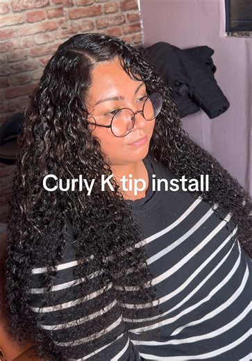 Curly K Tip Extensions Installation for Low Maintenance Style