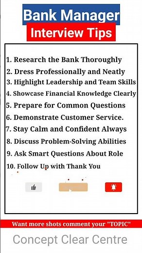 Bank Manager Job Interview Tips | Interview tips for bank jobs