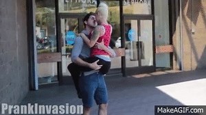 Kissing Prank  - YOGA PANTS EDITION - PrankInvasion 2015 on Make a GIF