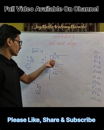 वर्गमूळ | Square Root #maths