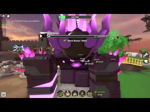 Void reaver full death animation | Roblox TDS hardcore