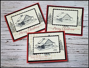 Quick & Easy Christmas Card with "Peaceful Cabin" Stamp Set - Tina Zinck, Stampin' Up! Demonstrator