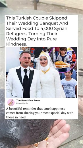 They skipped their wedding banquet for a beautiful reason! ❤️