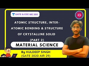 L3: Atomic Structures, Interatomic Bonding & Structure Of Crystalline Solid (Part 2) | GATE/ESE 2021