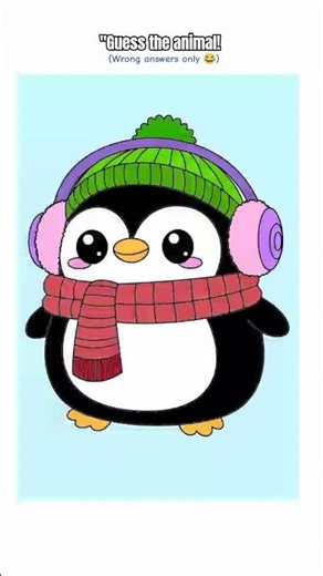 The Cutest Winter Penguin Ever!🐧🧣 #shorts #art #trendingshorts