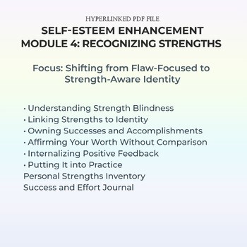 Strengths Worksheet Self Discovery PDF Self Esteem Builder Personal Growth Kit