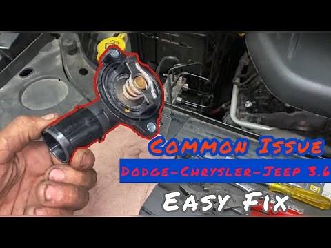 Thermostat Housing Replacement Tutorial (3.6 Dodge, Chrysler & Jeep) thermostat replacement
