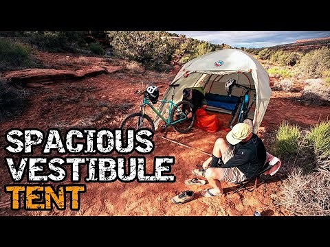 Tent With a Spacious Vestibule Area - Big Agnes Wyoming Trail Tents - Bikepacking Tent