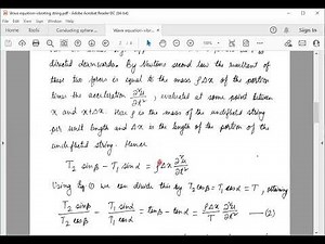Equation of a vibrating string
