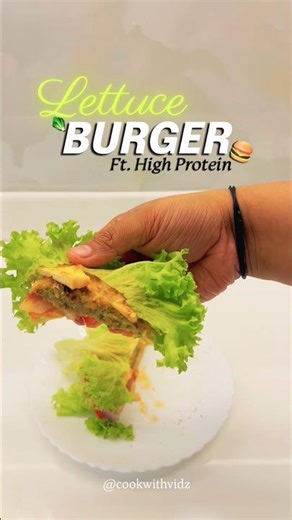 Healthy Lettuce Burger🍔| High Protein & Low Carb Burger Recipe😋 #shorts #trending #weightlossdiet