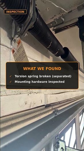Broken Garage Door Spring Replaced! Full Case Study 🔧 Irvine, CA #Shorts