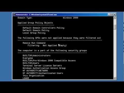 Utilización de los comandos GPUpdate y GPResult