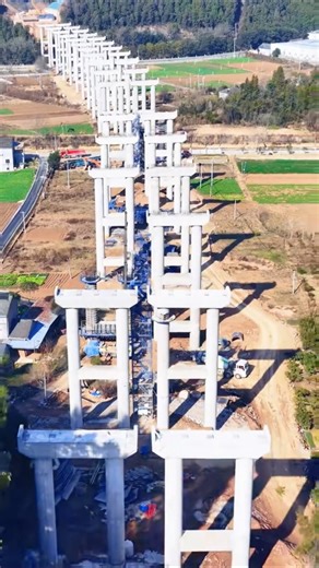 Construction of the Yichang section of the Xiangyang Yichang Expressway accelerates#bridge #roads