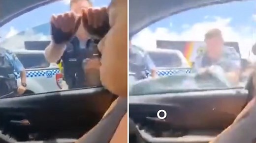 Cops smash window of uncooperative pair