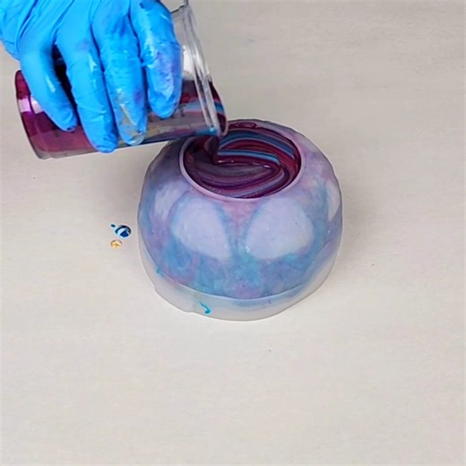 334K views · 2.1K reactions | Did you know you can do a dirty pour with resin? It makes some gorgeous projects, like this purple and gold resin bowl :) | Mixed Media Girl | Facebook