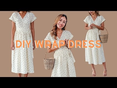 DIY Vintage Wrap Dress from scratch | Making a beautiful dress in the most simple way
