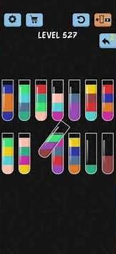 Water Color Sort Level 527 Walkthrough Solution iOS/Android
